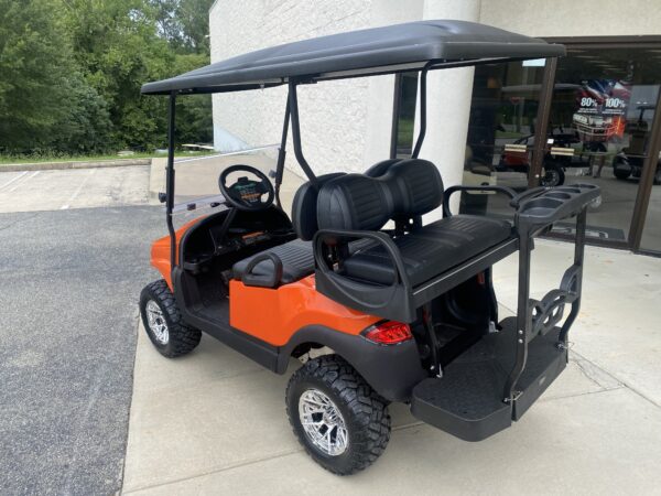 2020 Club Car 4-pass Lifted Electric Golf Car- Orange Phantom - Image 5