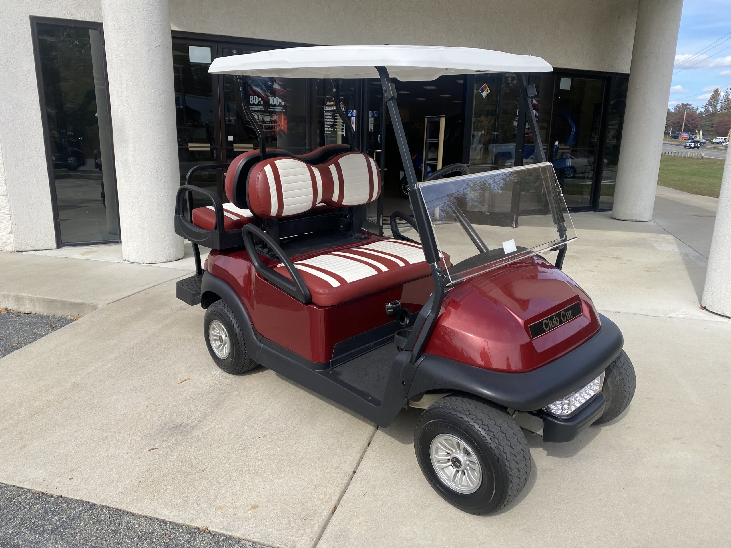 2020 Club Car Tempo Electric 4-Passenger- Burgundy - Image 5