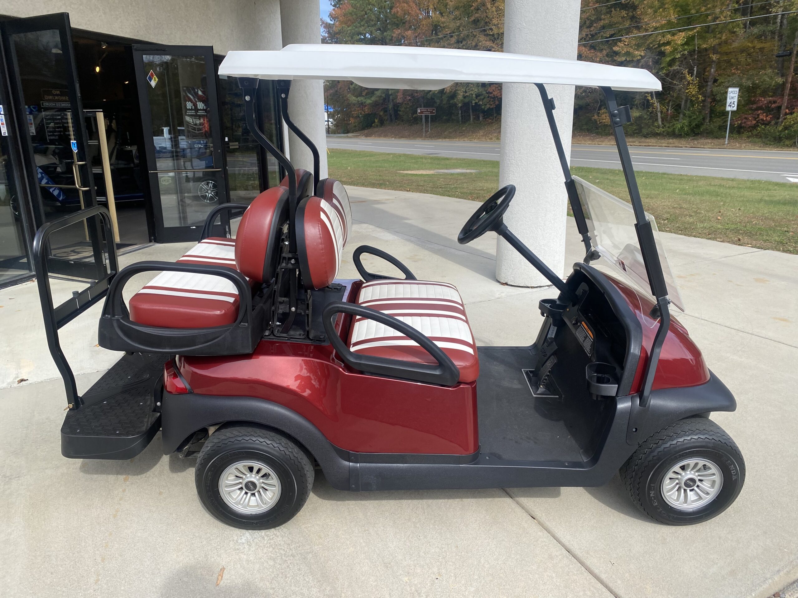 2020 Club Car Tempo Electric 4-Passenger- Burgundy - Image 4