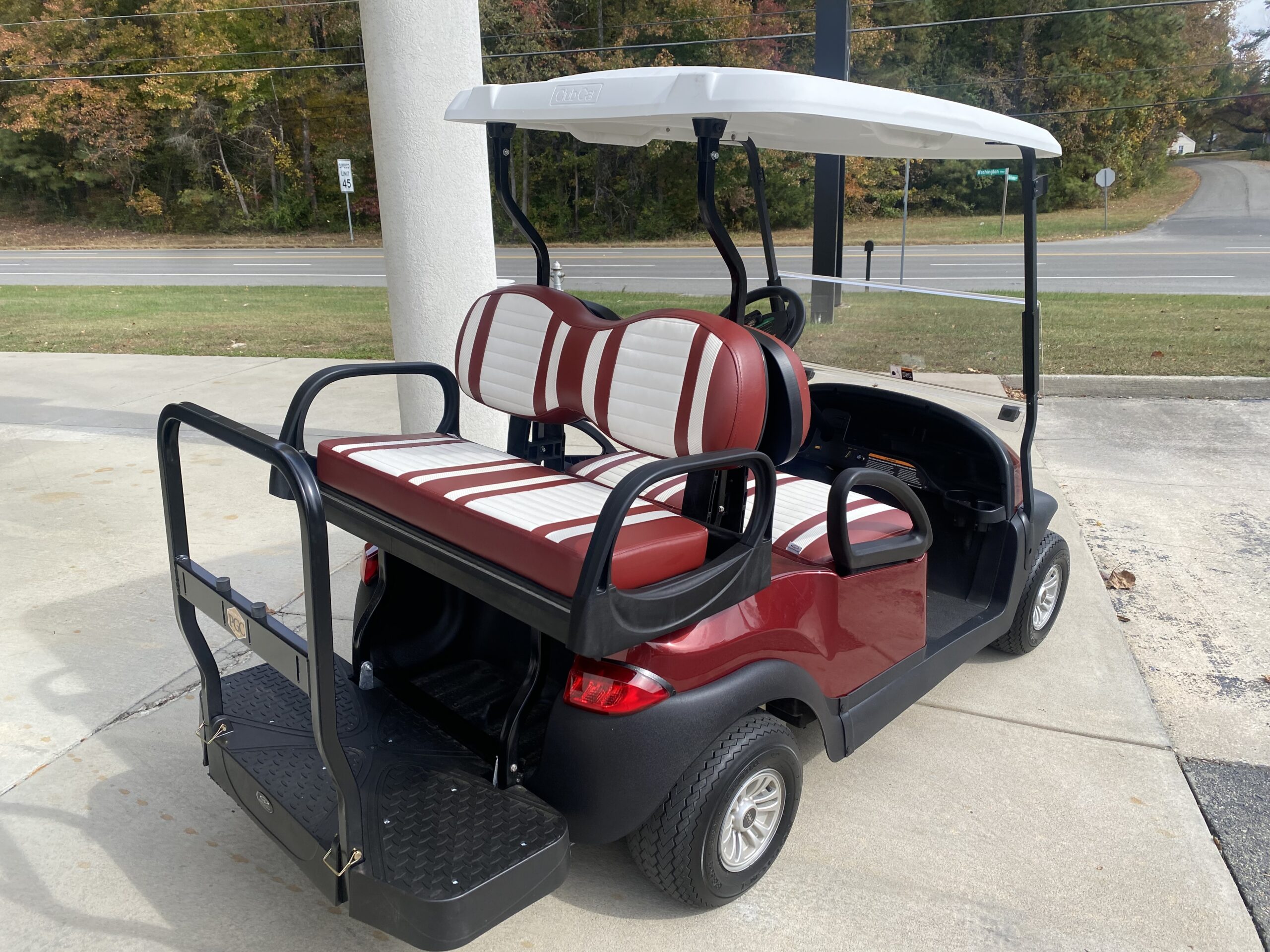 2020 Club Car Tempo Electric 4-Passenger- Burgundy - Image 3