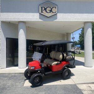 2021 Club Car Lifted Gas 4-pass Tempo- Red