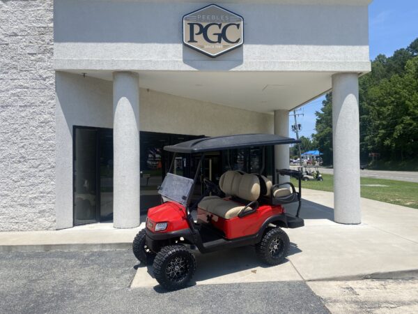 2021 Club Car Lifted Gas 4-pass Tempo- Red