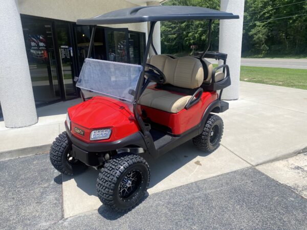 2021 Club Car Lifted Gas 4-pass Tempo- Red - Image 3