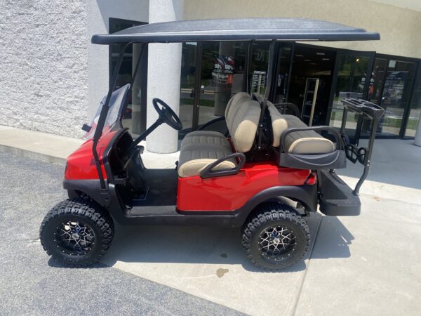 2021 Club Car Lifted Gas 4-pass Tempo- Red - Image 4