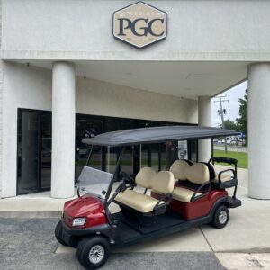 2020 Club Car 6-passenger Electric Golf Car- Red
