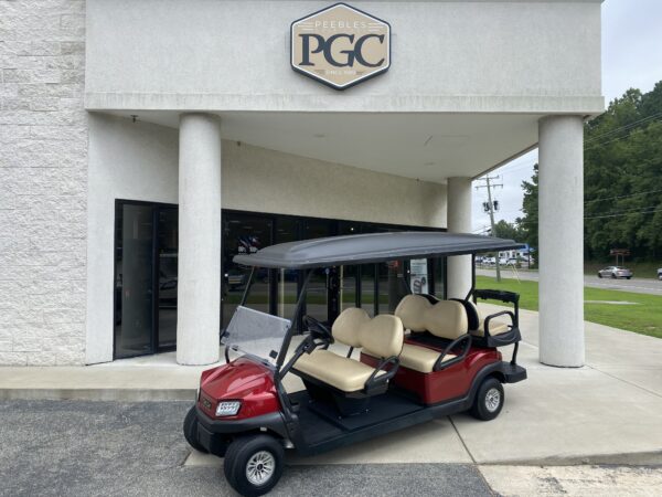 2020 Club Car 6-passenger Electric Golf Car- Red