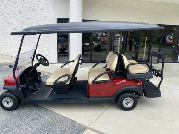 2020 Club Car 6-passenger Electric Golf Car- Red - Image 3