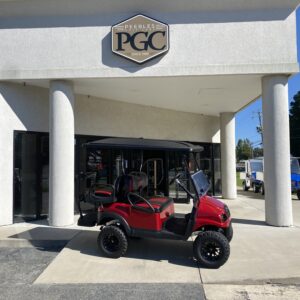 2021 Club Car Lifted Electric 4-passenger- Ruby Phantom