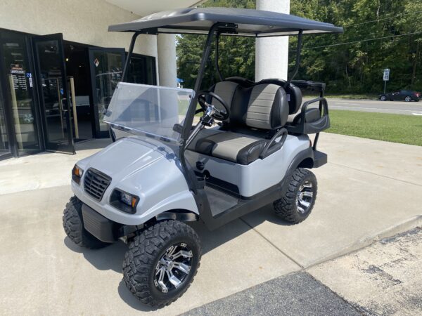 2021 Club Car Lifted Electric 4-passenger- Silver Phantom - Image 3