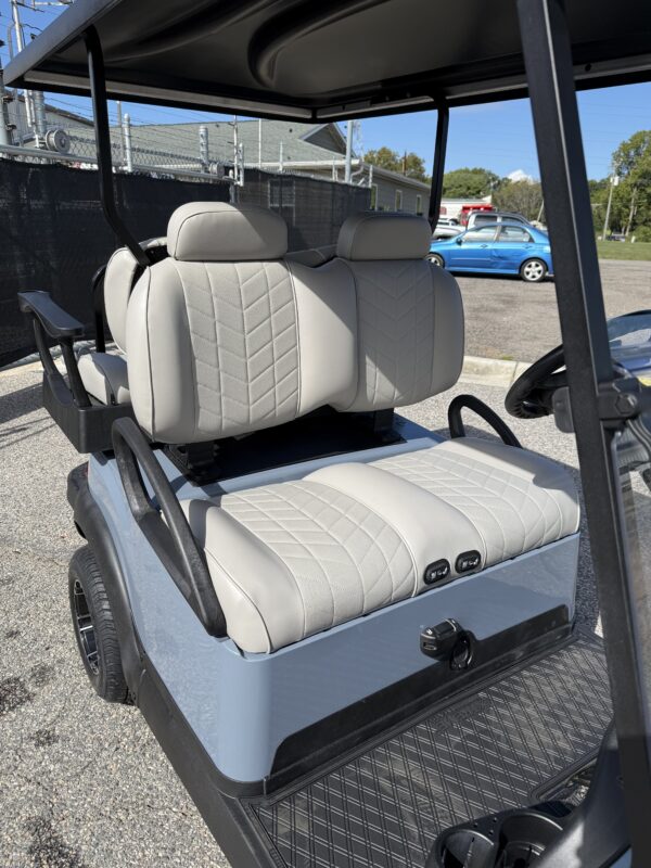 2021 Pearl Mist Club Car Tempo Golf Cart - Trojan Lithium - 4 Passenger - Image 9